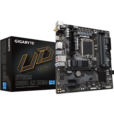 Gigabyte B760M DS3H AX DDR4 Micro-ATX Motherboard WiFi 6E Gigabyte B760M DS3H AX DDR4 Micro-ATX Motherboard WiFi 6E